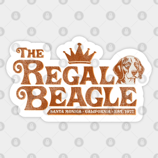 Regal Beagle Lounge 1977 Worn Lts Sticker by Alema Art